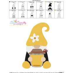 Gnome Honey Pot Embroidery Design Pattern-3