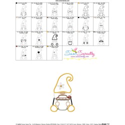 Gnome Honey Pot Applique Design Pattern-3