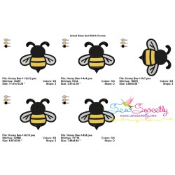 Honey Bee-1 Embroidery Design Pattern-2