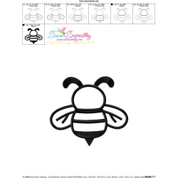 Honey Bee-1 Applique Design Pattern-3