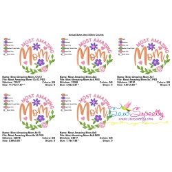 Most Amazing Mom Lettering Embroidery Design Pattern-2