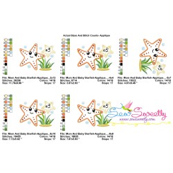 Mom And Baby Starfish Applique Design Pattern-2
