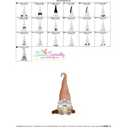 Gnome With Coffee-9 Embroidery Design Pattern-3