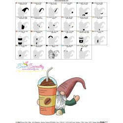 Gnome With Coffee-6 Embroidery Design Pattern-3