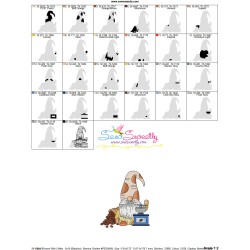 Gnome With Coffee-3 Embroidery Design Pattern-3