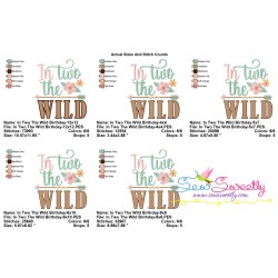 In Two The Wild 2nd Birthday Embroidery Design Pattern-2