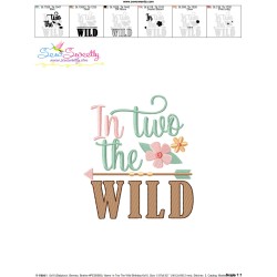 In Two The Wild 2nd Birthday Embroidery Design Pattern-3