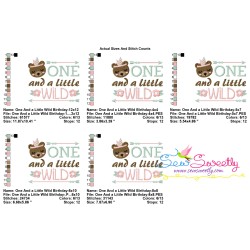 One And a Little Wild 1st Birthday Embroidery Design Pattern-2