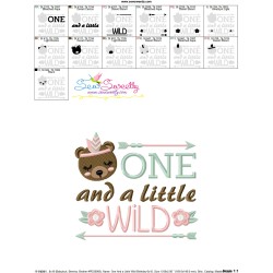 One And a Little Wild 1st Birthday Embroidery Design Pattern-3