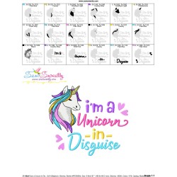I am a Unicorn In Disguise Lettering Embroidery Design Pattern-3
