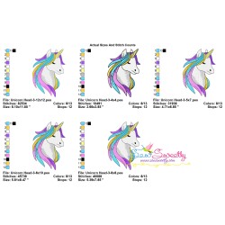 Unicorn Head-3 Embroidery Design Pattern-2
