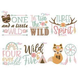 Boho Birthday Embroidery Design Bundle-1