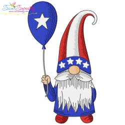 4th of July Patriotic Gnomes Embroidery Design Bundle-9