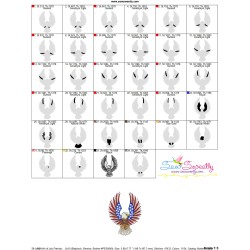 4th of July Patriotic Bald Eagle Flag-5 Embroidery Design Pattern-2