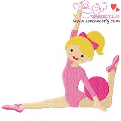 Gymnastics Girl-1 Embroidery Design Pattern-1