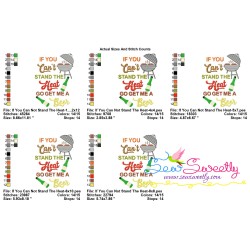 If You Can Not Stand The Heat Barbeque Lettering Embroidery Design Pattern-2