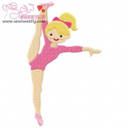 Gymnastics Girl-2 Embroidery Design Pattern-1