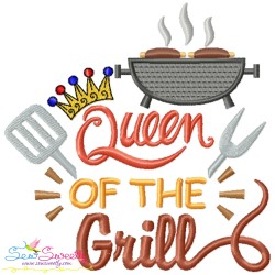 Grill And Barbeque Lettering Embroidery Design Bundle-7