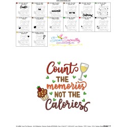 Count The Memories Not The Calories Kitchen Lettering Embroidery Design Pattern-3