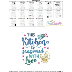 This Kitchen Is Seasoned With Love Lettering Embroidery Design Pattern-3