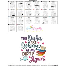 The Dishes Are Looking At Me Dirty Again Kitchen Lettering Embroidery Design Pattern-3
