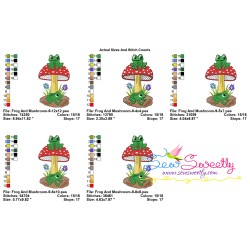 Frog And Mushroom-9 Embroidery Design Pattern-2