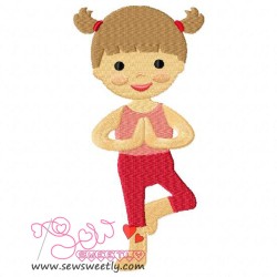 Yoga Girl-1 Embroidery Design Pattern-1