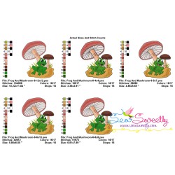 Frog And Mushroom-6 Embroidery Design Pattern-2