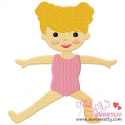 Yoga Girl-2 Embroidery Design Pattern-1