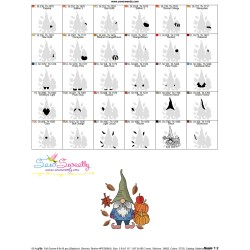 Fall Gnome-8 Embroidery Design Pattern-3