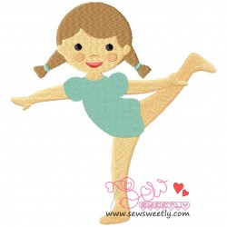 Yoga Girl-4 Embroidery Design Pattern-1