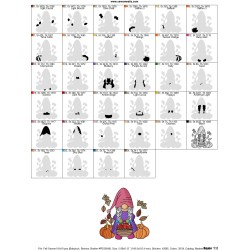 Fall Gnome-5 Embroidery Design Pattern-3