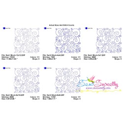 Swirl Quilt Block Embroidery Design Pattern-2