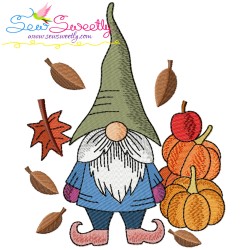 Fall Gnomes Embroidery Design Bundle-9