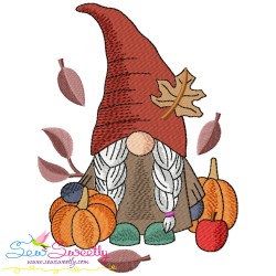 Fall Gnomes Embroidery Design Bundle-10