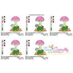 Free Frog And Mushroom-5 Embroidery Design Pattern-2