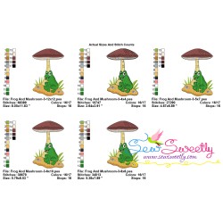 Frog And Mushroom-3 Embroidery Design Pattern-2