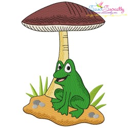Frogs And Mushrooms Embroidery Design Bundle-7