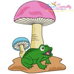 Frogs And Mushrooms Embroidery Design Bundle-9