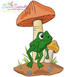 Frogs And Mushrooms Embroidery Design Bundle-10