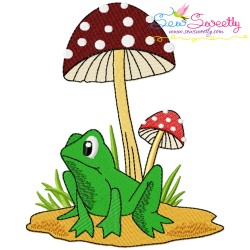 Frogs And Mushrooms Embroidery Design Bundle-3