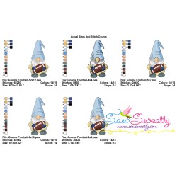 Sports Gnome Football Boy Embroidery Design Pattern-2