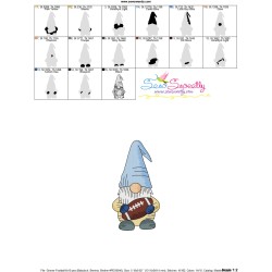 Sports Gnome Football Boy Embroidery Design Pattern-3