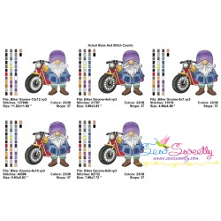 Biker Gnome Boy Sports Embroidery Design Pattern-2