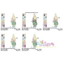 Golfer Gnome Girl Sports Embroidery Design Pattern-2