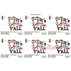 It's Roll Tide Y'all Football Embroidery Design Pattern-2