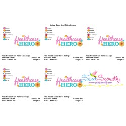 Healthcare Hero Medical Lettering Embroidery Design Pattern-2