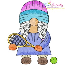 Sports Gnomes Girls Embroidery Design Bundle-10