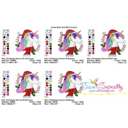 Christmas Unicorn-9 Embroidery Design Pattern-2