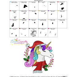 Christmas Unicorn-9 Embroidery Design Pattern-3
